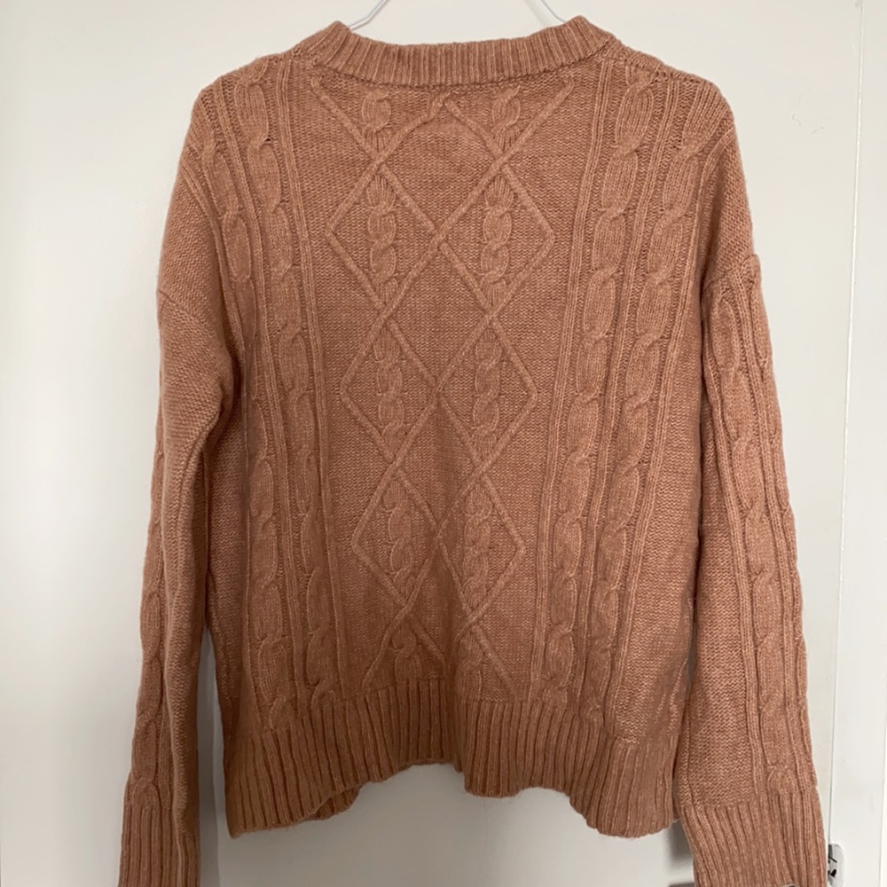NWT Coral/ Light Pink Sweater with jewels  (XL) - Picture 3 of 4